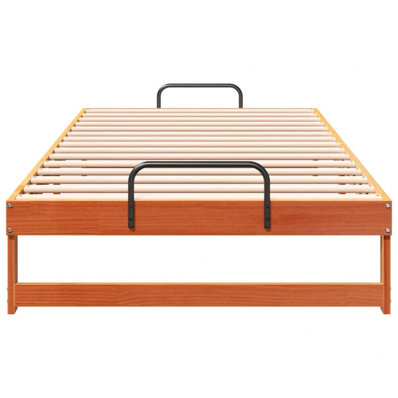 Ramka łóżka Brązowy 100 x 210 cm Lite drewno sosnowe
