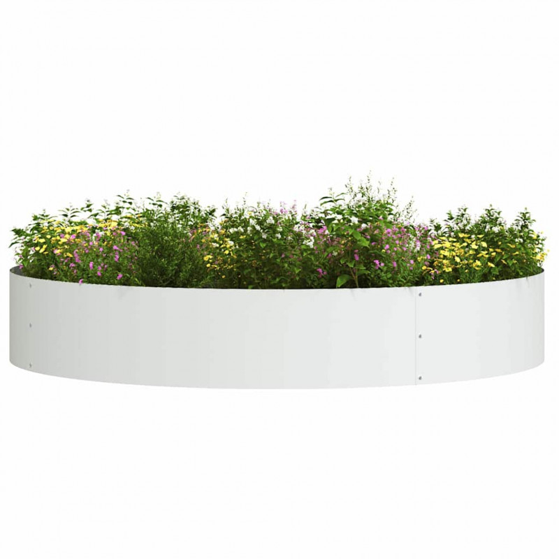 Pierścień doniczki 5 pcs Biały 120 x 120 x 20 cm