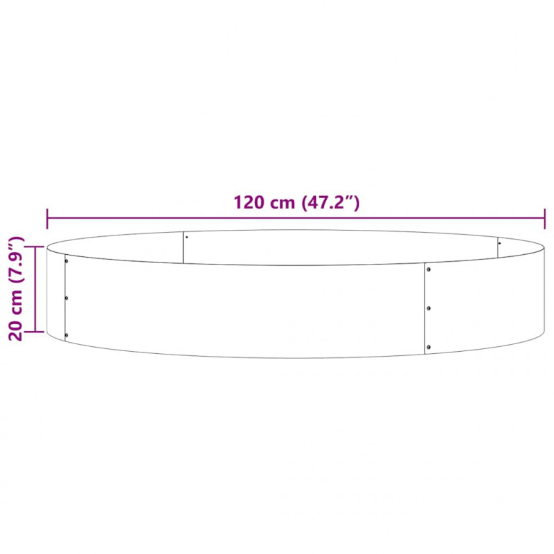 Pierścień doniczki 5 pcs Biały 120 x 120 x 20 cm