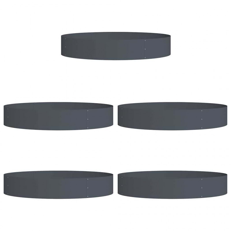 Pierścień doniczki 5 pcs Antracyt 120 x 120 x 20 cm