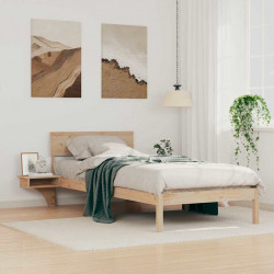 Ramka łóżka Brązowy 90 x 190 cm Lite drewno sosnowe
