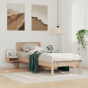 Ramka łóżka Brązowy 75 x 190 cm Lite drewno sosnowe