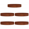 Pierścień doniczki 5 pcs Brązowy 120 x 120 x 20 cm