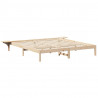 Ramka łóżka Naturalny 200 x 200 cm Lite drewno sosnowe