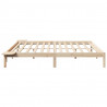 Ramka łóżka Naturalny 200 x 200 cm Lite drewno sosnowe
