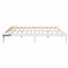 Ramka łóżka Biały 200 x 200 cm Lite drewno sosnowe