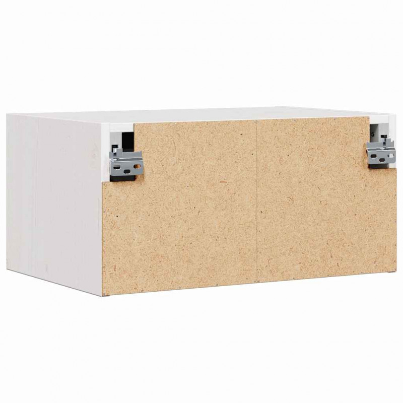 Stolik nocny Biały 50 x 32,5 x 24 cm Lite drewno sosnowe