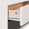 Stolik nocny Biały 50 x 32,5 x 24 cm Lite drewno sosnowe