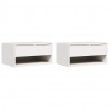 Stolik nocny 2 pcs Biały 50 x 32,5 x 24 cm Lite drewno sosnowe