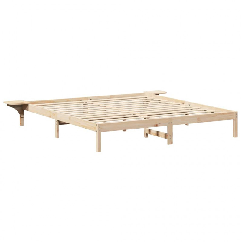 Ramka łóżka Naturalny 180 x 200 cm Lite drewno sosnowe