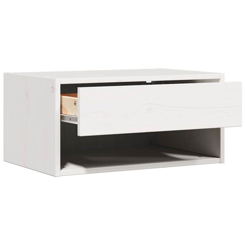 Stolik nocny 2 pcs Biały 50 x 32,5 x 24 cm Lite drewno sosnowe