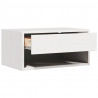 Stolik nocny 2 pcs Biały 50 x 32,5 x 24 cm Lite drewno sosnowe