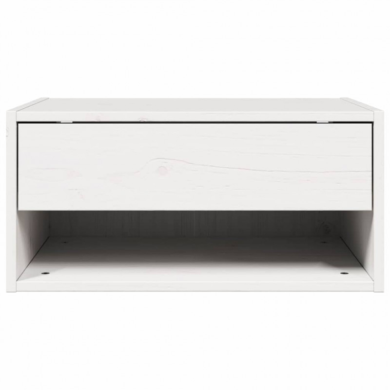 Stolik nocny 2 pcs Biały 50 x 32,5 x 24 cm Lite drewno sosnowe