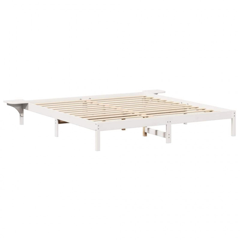 Ramka łóżka Biały 180 x 200 cm Lite drewno sosnowe