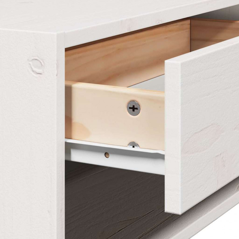 Stolik nocny 2 pcs Biały 50 x 32,5 x 24 cm Lite drewno sosnowe