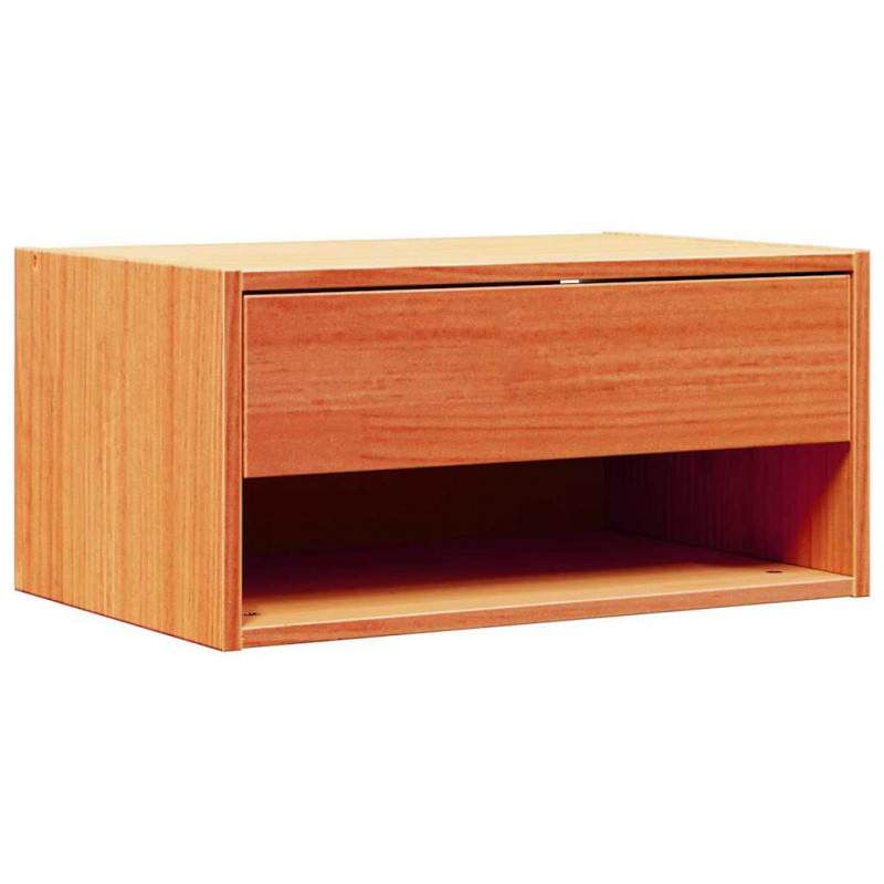 Stolik nocny Woskowy Brąz 50 x 32,5 x 24 cm Lite drewno sosnowe