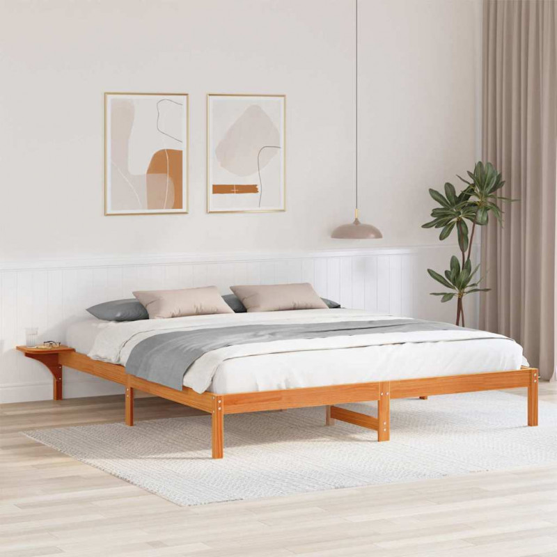 Ramka łóżka Woskowy Brąz 180 x 200 cm Lite drewno sosnowe