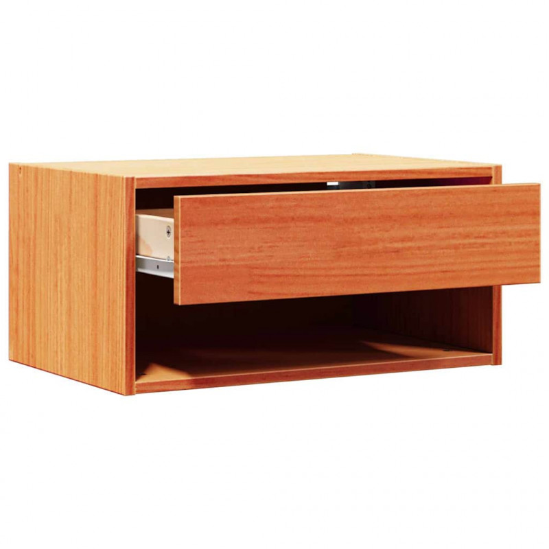 Stolik nocny Woskowy Brąz 50 x 32,5 x 24 cm Lite drewno sosnowe
