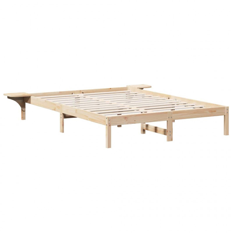 Ramka łóżka Naturalny 160 x 200 cm Lite drewno sosnowe