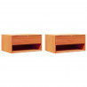 Stolik nocny z szufladą 2 pcs Woskowy Brąz 50 x 32,5 x 24 cm