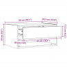 Stolik nocny z szufladą 2 pcs Woskowy Brąz 50 x 32,5 x 24 cm
