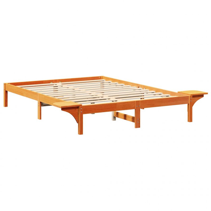 Ramka łóżka Woskowy Brąz 160 x 200 cm Lite drewno sosnowe