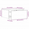Stolik nocny Brązowy 37 x 35 x 18,5 cm Lite drewno sosnowe