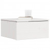 Stolik nocny Biały 37 x 35 x 18,5 cm Lite drewno sosnowe