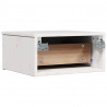 Stolik nocny Biały 37 x 35 x 18,5 cm Lite drewno sosnowe