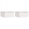Stolik nocny 2 pcs Biały 37 x 35 x 18,5 cm Lite drewno sosnowe