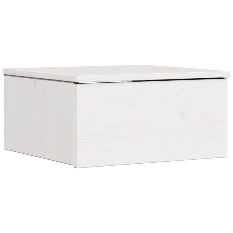 Stolik nocny 2 pcs Biały 37 x 35 x 18,5 cm Lite drewno sosnowe