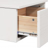 Stolik nocny 2 pcs Biały 37 x 35 x 18,5 cm Lite drewno sosnowe