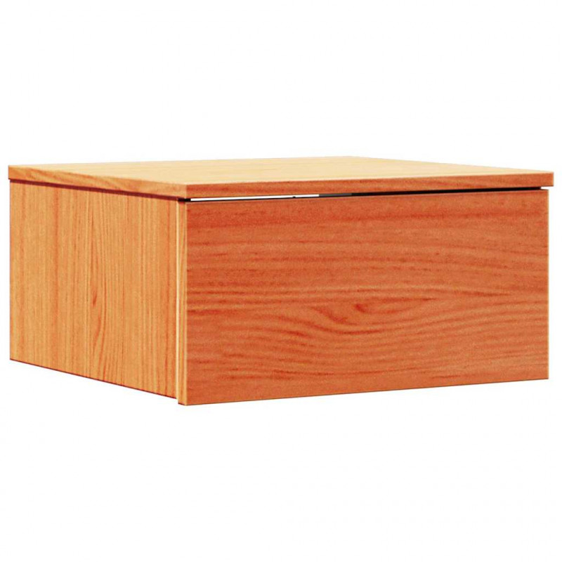 Stolik nocny Woskowy Brąz 37 x 35 x 18,5 cm Lite drewno sosnowe