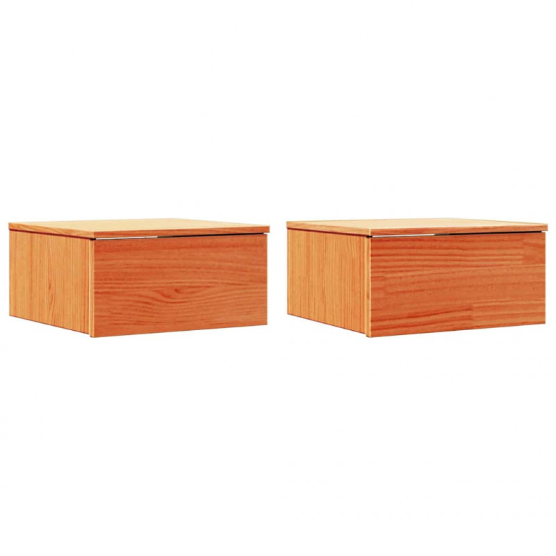 Stolik nocny z szufladą 2 pcs Woskowy Brąz 37 x 35 x 18,5 cm