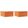 Stolik nocny z szufladą 2 pcs Woskowy Brąz 37 x 35 x 18,5 cm