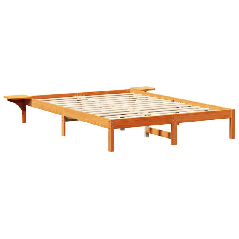 Ramka łóżka Woskowy Brąz 140 x 200 cm Lite drewno sosnowe