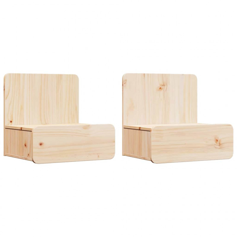 Stolik nocny z szufladą 2 pcs Brązowy 44 x 32,5 x 40 cm