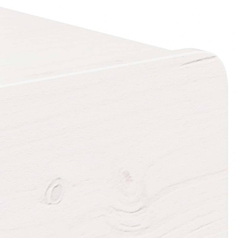 Stolik nocny Biały 44 x 32,5 x 40 cm Lite drewno sosnowe