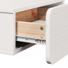 Stolik nocny Biały 44 x 32,5 x 40 cm Lite drewno sosnowe