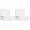 Stolik nocny 2 pcs Biały 44 x 32,5 x 40 cm Lite drewno sosnowe