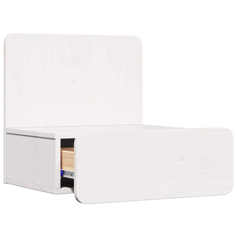 Stolik nocny 2 pcs Biały 44 x 32,5 x 40 cm Lite drewno sosnowe