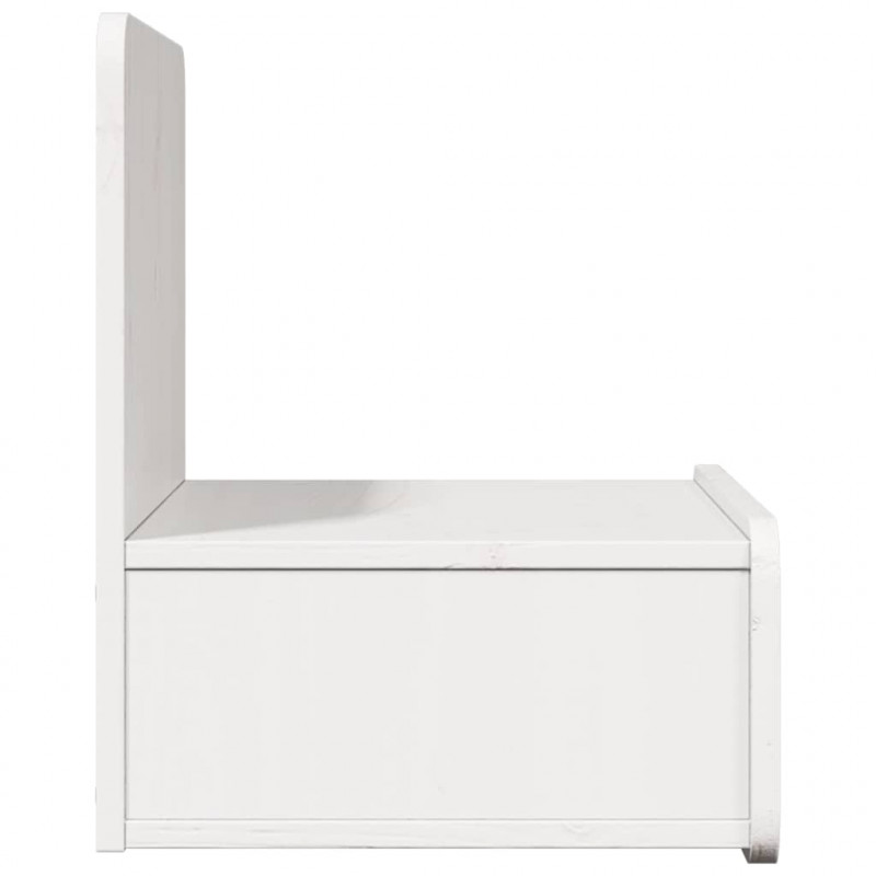 Stolik nocny 2 pcs Biały 44 x 32,5 x 40 cm Lite drewno sosnowe