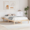 Ramka łóżka Naturalny 140 x 190 cm Lite drewno sosnowe