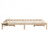 Ramka łóżka Naturalny 140 x 190 cm Lite drewno sosnowe