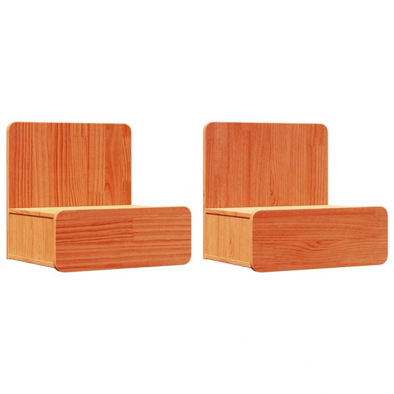 Stolik nocny z szufladą 2 pcs Woskowy Brąz 44 x 32,5 x 40 cm