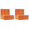 Stolik nocny z szufladą 2 pcs Woskowy Brąz 44 x 32,5 x 40 cm