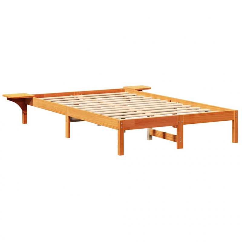 Ramka łóżka Woskowy Brąz 140 x 190 cm Lite drewno sosnowe