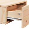 Stolik nocny Brązowy 42 x 32,5 x 40 cm Lite drewno sosnowe