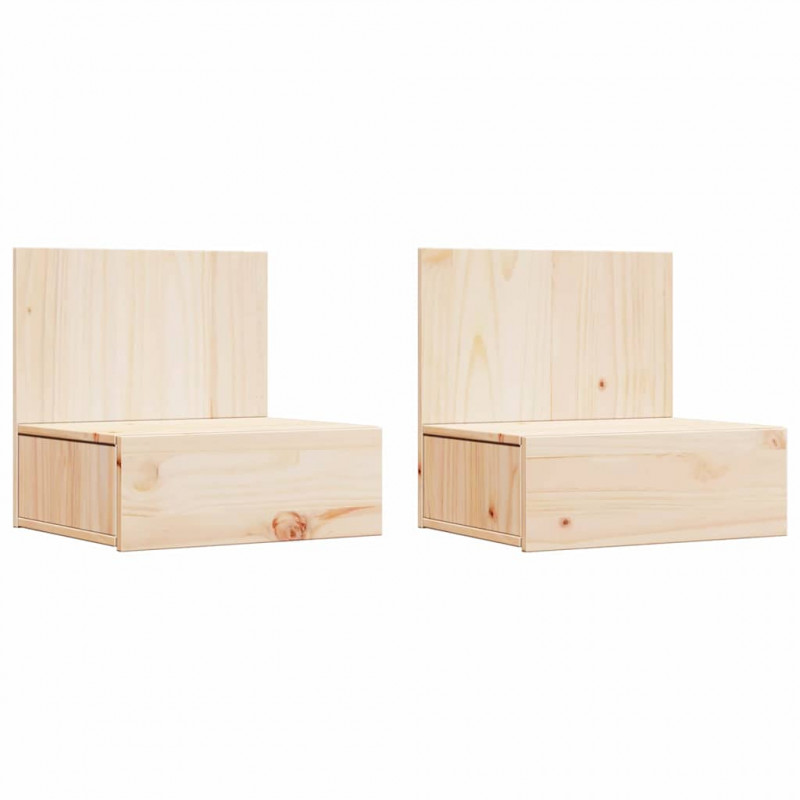Stolik nocny z szufladą 2 pcs Brązowy 42 x 32,5 x 40 cm