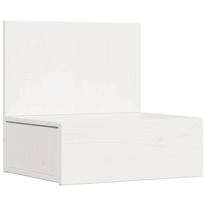 Stolik nocny Biały 42 x 32,5 x 40 cm Lite drewno sosnowe